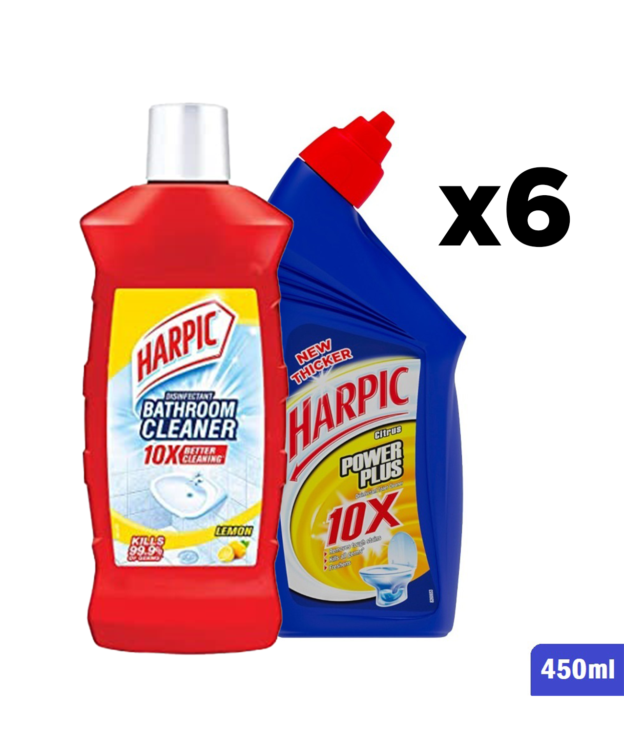 Harpic-10x plus de parfum - Nettoyant WC Gel Citrus Fresh - 750ml x6